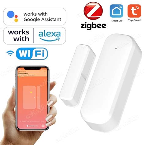 Sensor De Portas E Janelas Inteligente Zigbee Wifi Detector De Seguran