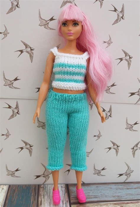 Free Knitting Patterns For Barbie Clothes Glamorous Doll Dress And