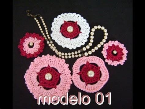 MOTIVOS FLORAIS EM CROCHÊ PARTE 1 FLORES EM CROCHE YouTube