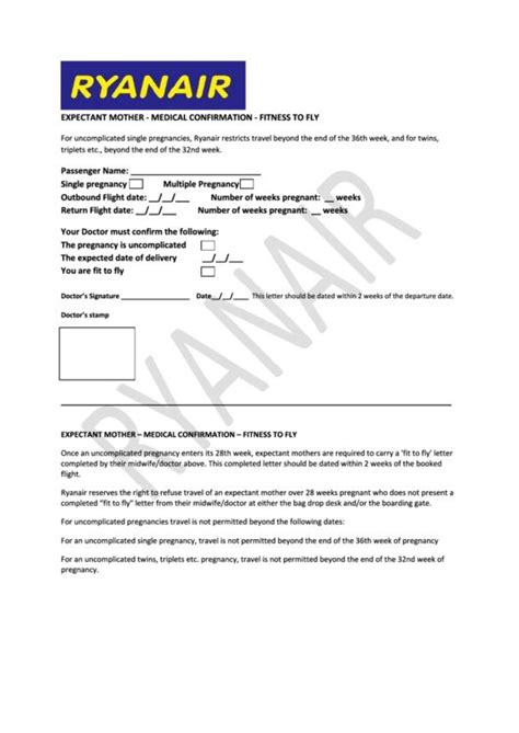 The Ryanair Application Form Is Shown In This File And It Contains