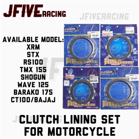 Boutique JFIVE Motorcycle Clutch Lining Set For XRM STX RS100 TMX155