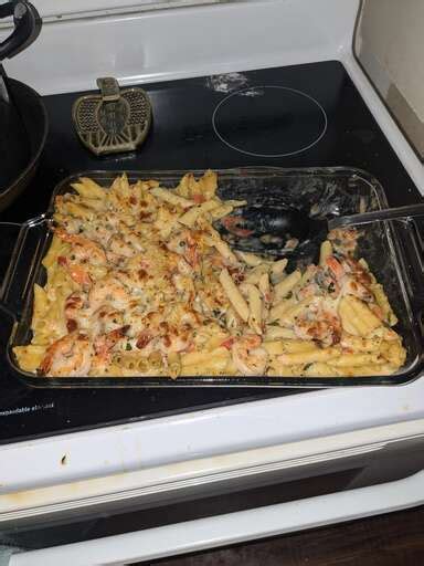 Garlic Shrimp Pasta Bake Recipe