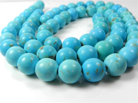 Chunky Turquoise Beads Large Mm Round Turquoise Beads