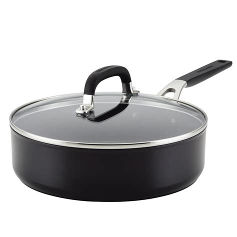 Kitchenaid Hard Anodized Nonstick Sauté Pan With Lid 3 Quart Onyx