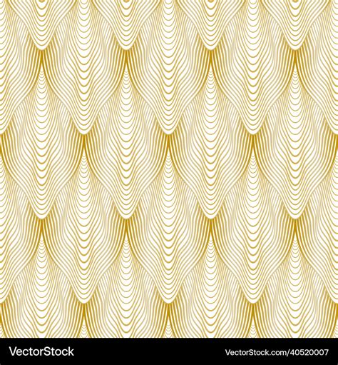 Elegant Gold Art Deco Seamless Pattern Design Vector Image