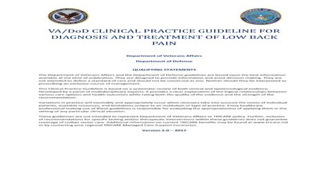 Pdf Va Dod Clinical Practice Guideline For Diagnosis And · Va Dod