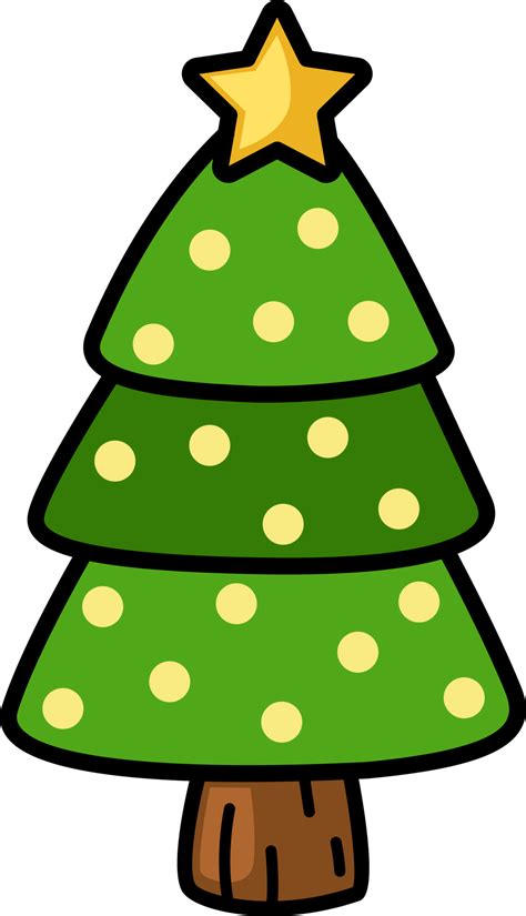 dibujos animados Navidad árbol contorno 24063049 PNG