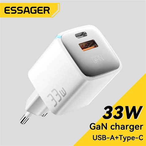 Essager Gan W Pd Fast Charger Usb Type C Charger For Iphone Pro