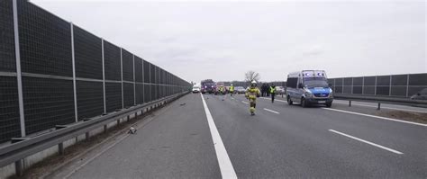 Dwa wypadki drogowe na autostradzie A4 Komenda Powiatowa Państwowej