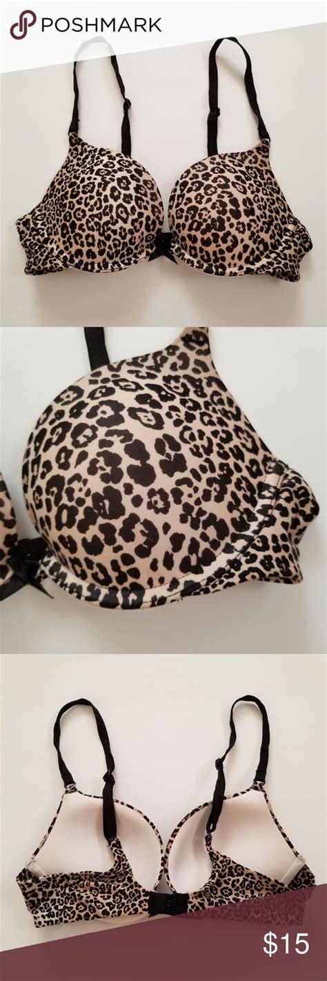 Victorias Secret Leopard Print Push Up Bra 32b Victoria Secret Push