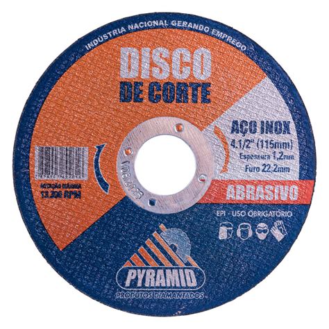 Disco de corte fino para Aço inox 115mm pyramid