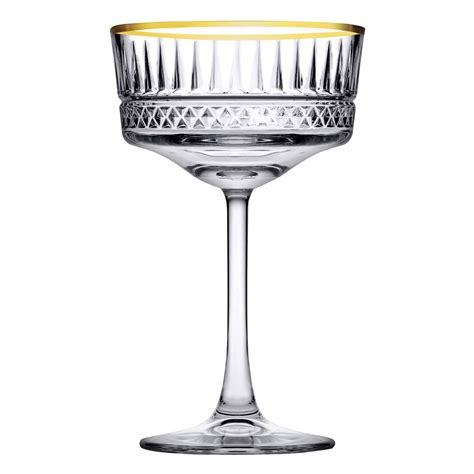 Pasabahce Elysia Champagnecoupe Cl Gouden Rand Set Van Hca