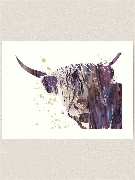 "Highland cow, watercolor Highland cow" Art Print for Sale by Rosaliartbook | Redbubble