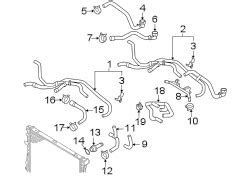 Audi Hose Engine Coolant Crossover Pipe L F Jim