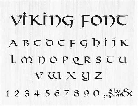 Viking Font Ttf Nordic Celtic Norwegian Font Unique Font Ancient