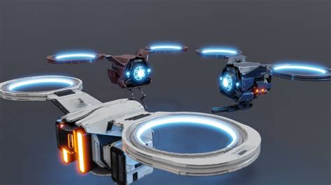 3D model animated Sci-Fi Drones | CGTrader