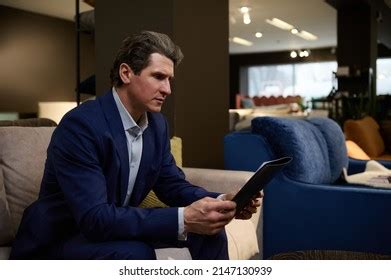 Handsome Mature Caucasian Man Customer Business Stock Photo 2147130939