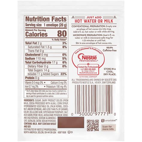 Nestle Hot Chocolate Packets Milk Chocolate Flavor Cocoa Mix Oz Sachets Bulk Pack Of