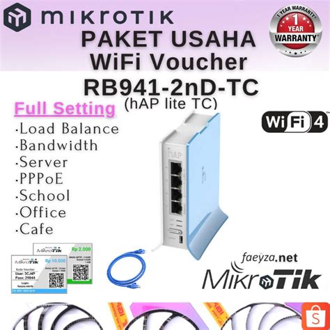 Jual Router MikroTik RB941 2nD TC Baru FUll Setting Hotspot Voucher Rt