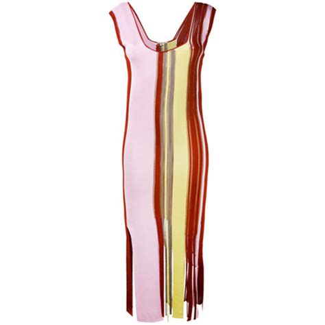 Marco De Vincenzo Striped Midi Dress 587 Farfetch Lookastic