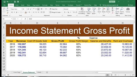 How To Calculate Gross Revenue In Excel