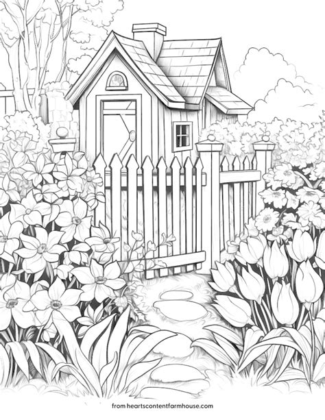 10 Free Cottagecore Coloring Pages Pretty Relaxing