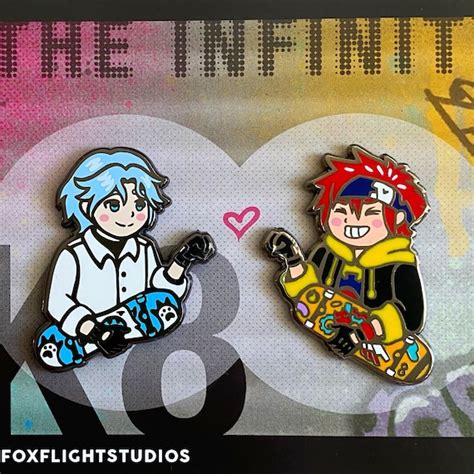 Sk8 The Infinity Reki And Langa Renga Enamel Pin Set Etsy