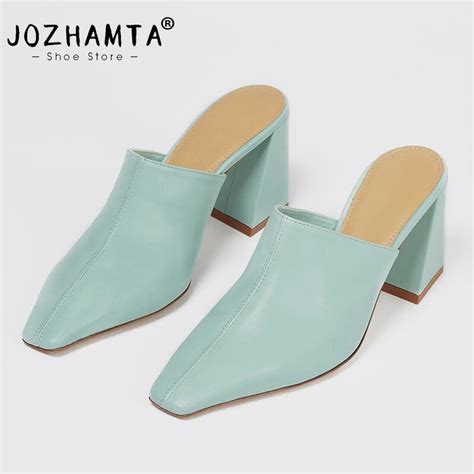 Jozhamta Sandalias De Piel Aut Ntica Para Mujer Zapatos De Tac N S Per