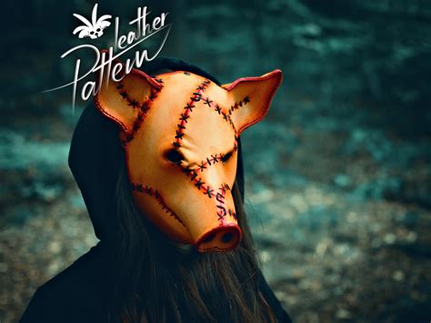 Pig Leather Mask Pattern Pdf The Pigenstein By Leatherhubpatterns