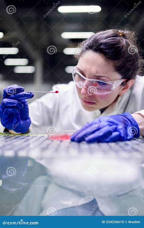 Joven Asistente De Laboratorio Con Placa De Petri En Las Manos Foto De