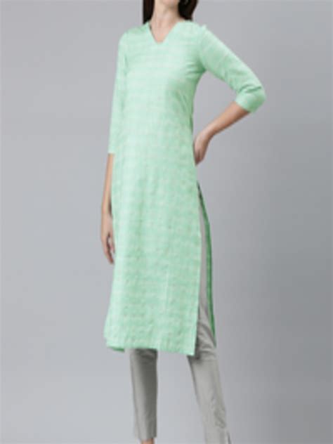 Buy KALINI Self Design Round Neck Kurta Kurtas For Women 22715882