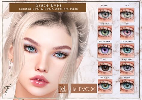 Second Life Marketplace Tville Grace Eyes V2 Lelutka Evo And Lel Evo X Pack