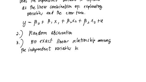 Solved Consider The Multiple Linear Regression Model Containing Three