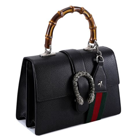 T I N Gucci Dionysus Bamboo Handle Bag Black Caohn Luxity