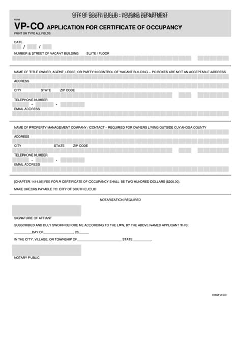 Pa Certificate Of Occupancy Prntbl Concejomunicipaldechinu Gov Co