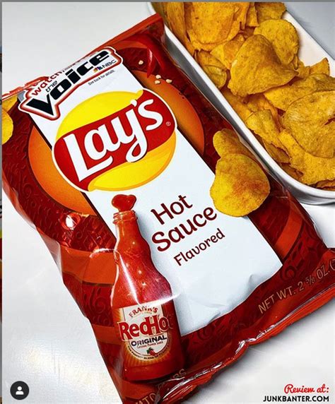Lay S Hot Sauce Flavored Potato Chips Potato Chips Snack Recipes Flavors