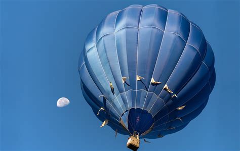 Moon Blue Sky Hot Air Balloons Wallpapers HD Desktop And Mobile Backgrounds