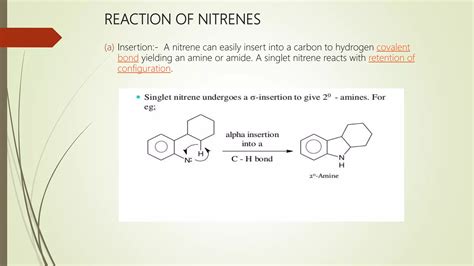 Formation And Reaction Of Carbenes Nitrenes Free Radicals Ppt