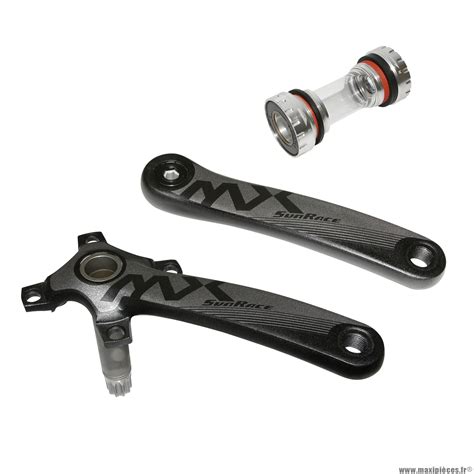 Manivelles 11 12 vit 175mm axe intégré d96mm Sunrace pour Vtt Maxi