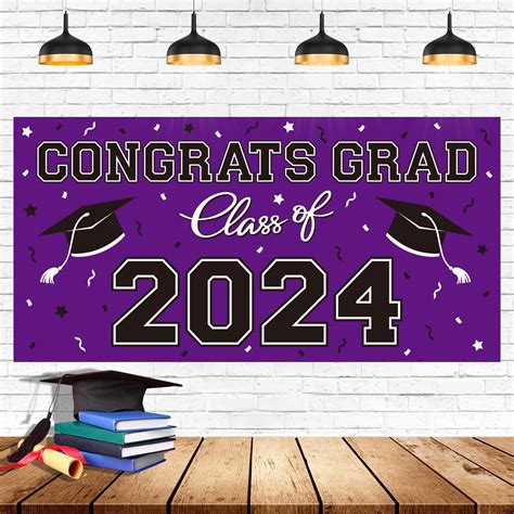 Mocsicka Graduation Party Decorations 2024 Congrats Grad Backdrops For Photography