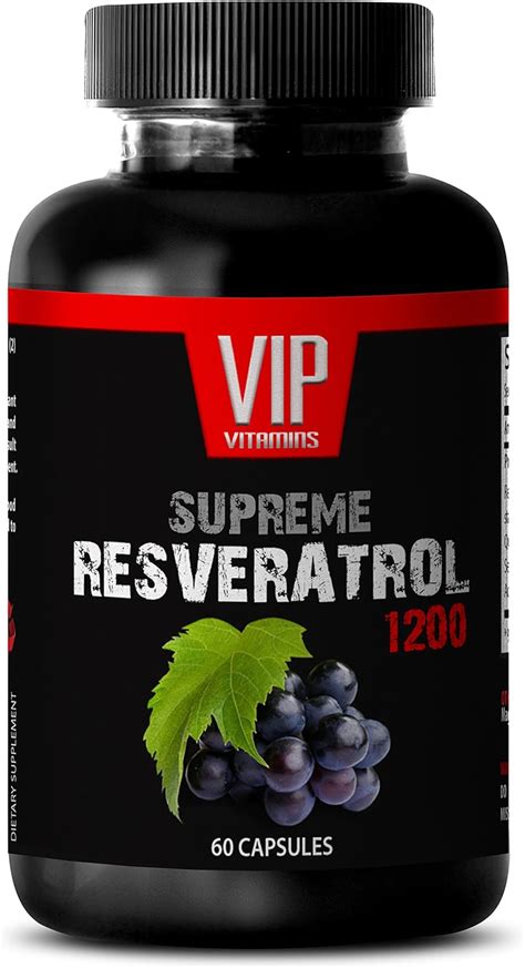 Antioxidant Supplement Daily Benefits Supreme Resveratrol 1200mg Resveratrol