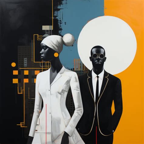 Home Decoration Print On Canvas Pop Art Black African Man And Woman