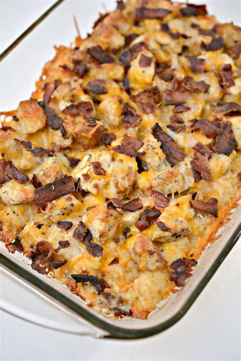 Chicken Bacon Ranch Tater Tot Casserole