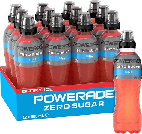 Powerade Berry Ice Zero Sugar Sports Drink Multipack Sipper Cap Bottles