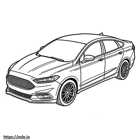 Ford Fusion Awd Ffv Para Colorear E Imprimir