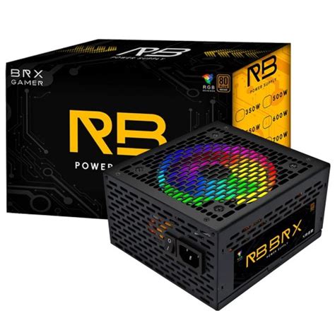 Fonte BRX Rainbow RGB 550W 80 Plus Bronze PFC Ativo RB550W