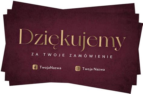 Ulotki Z Podziękowaniem Do Paczek Zamówień 2000 Ceny i opinie Ceneo pl