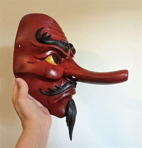 3d Printing Japanese Tengu Mask Oni Demon Mask Samurai Mask 3d Print Model • Made With Bambulab