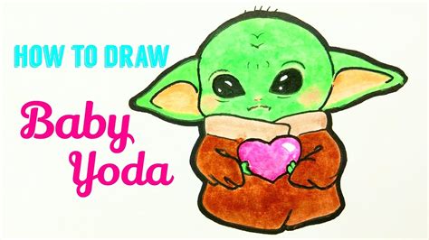 How To Draw Baby Yoda Art For Kids Hub