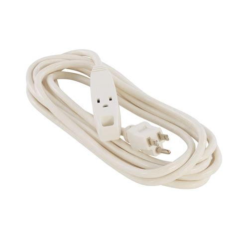 Utilitech Indoor 15 Ft 16 3 3 Prong White Indoor Sjt Light Duty General Extension Cord Ut890615